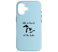 Life is Great at the Lake Great Lakes Custodia per iPhone 16