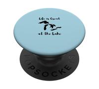 Life is Great at the Lake Great Lakes PopSockets PopGrip Adesivo