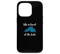 Life is Great at the Lake Superior Graphic Custodia per iPhone 13 Pro