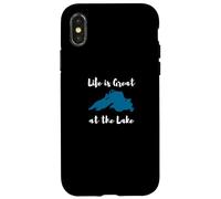 Life is Great at the Lake Superior Graphic Custodia per iPhone X/XS