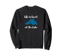 Life is Great at The Lake Superior Graphic Felpa