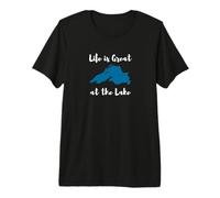 Life is Great at The Lake Superior Graphic Maglietta Premium