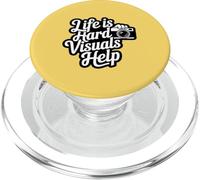 Life Is Hard Visuals Aiuta il terapeuta ABA Supporto per l'autismo PopSockets PopGrip per MagSafe