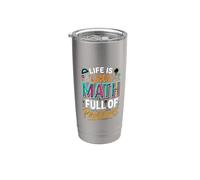 Life Is Like Math Full Of Problems Scherzi degli studenti Bicchiere termico in acciaio inox doppia parete
