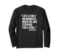 Life is Meaningful Aristotele Frase di Un filosofo Maglia a Manica