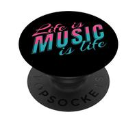Life Is Music Statement ascolto musica vita detto musicista PopSockets PopGrip Adesivo