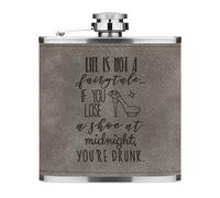 Life Is Not A Favola Perdere Scarpa Blu Scuro Drunk 170ml Simil Pelle Hip Flask