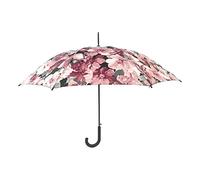 LIFE IS Ombrello Golf da Pioggia con Apertura Automatica. Stecche in Fibra di Vetro e Tessuto in Microfibra a Rapida Asciugatura. Fantasie Fiori Rosa