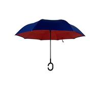 LIFE IS Ombrello Golf Grande da Pioggia Antivento con Apertura Rovesciata. Doppio Tessuto in Microfibra a Rapida Asciugatura.Colore Blu