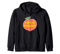 Life is Peachy - Frutta in Stile retrò Felpa con Cappuccio