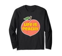 Life is Peachy - Frutta in Stile retrò Maglia a Manica