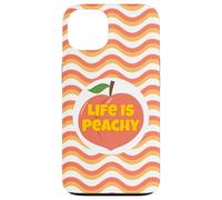 Life is Peachy - Frutta pescata, stile retrò, effetto invecchiato Custodia per iPhone 13