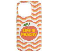 Life is Peachy - Frutta pescata, stile retrò, effetto invecchiato Custodia per iPhone 14 Pro