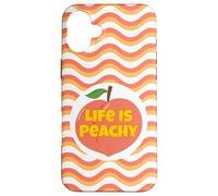 Life is Peachy - Frutta pescata, stile retrò, effetto invecchiato Custodia per iPhone 16 Plus