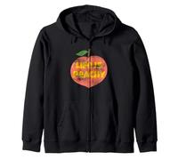 Life is Peachy - Frutta pescata, Stile retrò, Effetto Invecchiato Felpa con Cappuccio