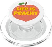 Life is Peachy - Frutta pescata, stile retrò, effetto invecchiato PopSockets PopGrip per MagSafe