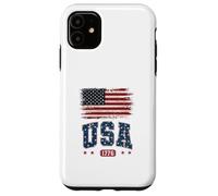 Life Is Really Good Distressed Bandiera USA 4 luglio Spiaggia Custodia per iPhone 11