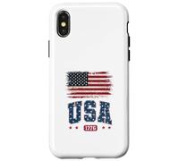 Life Is Really Good Distressed Bandiera USA 4 luglio Spiaggia Custodia per iPhone X/XS