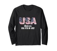 Life Is Really Good Distressed Bandiera USA 4 luglio Spiaggia Maglia a Manica