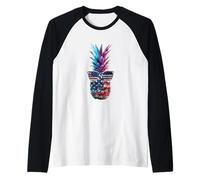 Life Is Really Good - Occhiali da sole da spiaggia con bandiera USA Maglia con Maniche Raglan