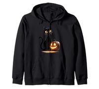 Life is Really Good - Zucca di Gatto di Halloween, per Uomini, Donne, Bambini Felpa con Cappuccio