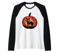 Life is Really Good - Zucca di Gatto di Halloween, per Uomini, Donne, Bambini Maglia con Maniche Raglan