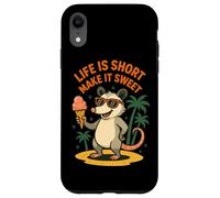 Life Is Short Make It Sweet Cool Possum Gelato Custodia per iPhone XR