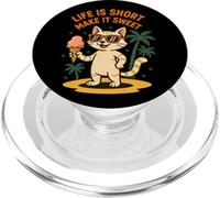 Life Is Short Make It Sweet Gatto Gelato Estate PopSockets PopGrip per MagSafe