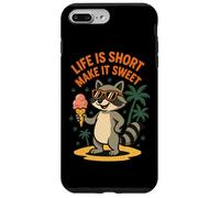 Life Is Short Make It Sweet Raccoon Gelato Divertente Custodia per iPhone 7 Plus/8 Plus