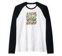 Life is Short Make Stuff Maker Hobby Crafting Design Maglia con Maniche Raglan