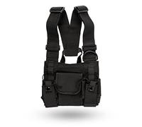 LIFE IS SIMPLE Tech Wear - Pettorina Con 4 Tasche per Apparecchiature Radio, Cintura Sul Petto, Misura