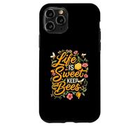 Life is Sweet Keep Bees Beekeeper Honey Bee Lover Custodia per iPhone 11 Pro