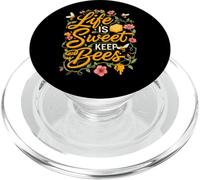 Life is Sweet Keep Bees Beekeeper Honey Bee Lover PopSockets PopGrip per MagSafe