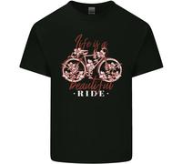 Life Is Un Bellissimo Ride Ciclismo Bicicletta Uomo Cotone T-Shirt