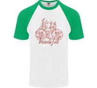 Life Is Un Bellissimo Ride Ciclismo Bicicletta Uomo S/S Baseball T-Shirt