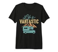 Life Is Vantastic RV Camping Hiking Camper Adventure Nature Maglietta Premium
