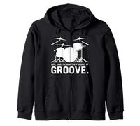 Life Liberty And The Pursuit of Groove - Set di Batteria per Batterista Felpa con Cappuccio