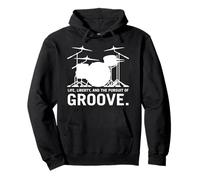 Life Liberty And The Pursuit of Groove - Set di Batteria per Batterista Felpa con Cappuccio
