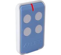 LIFE MAXI 4 Telecomando - Trasmettitore a 4 canali | Controllo radio 433,92 MHz | Rolling Code Crittografia | Portata fino a 200 m | Durevole con batteria da 12 V | Design moderno e compatto