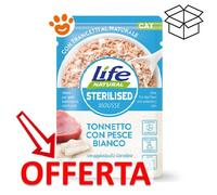 Life Cat Natural Sterilised Bustine 70 gr: Tonnetto con pesce bianco