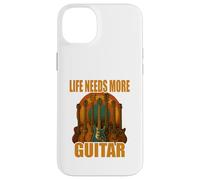 Life Needs More Guitar Stories Maglietta Chitarra Musica Custodia per iPhone 14 Plus
