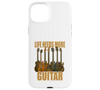 Life Needs More Guitar Stories Maglietta Chitarra Musica Custodia per iPhone 15 Plus