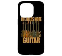 Life Needs More Guitar Stories Maglietta Chitarra Musica Custodia per iPhone 15 Pro