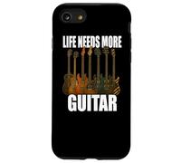 Life Needs More Guitar Stories Maglietta Chitarra Musica Custodia per iPhone SE (2020) / 7/8