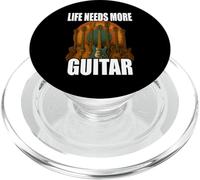 Life Needs More Guitar Stories Maglietta Chitarra Musica PopSockets PopGrip per MagSafe