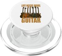 Life Needs More Guitar Stories Maglietta Chitarra Musica PopSockets PopGrip per MagSafe