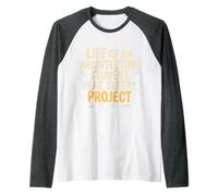 Life of An Architecture Student Eat Sleep Project - Maglia con Maniche Raglan