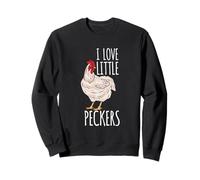 Life On A Farm I Love Little Peckers Divertente amante del pollo Felpa