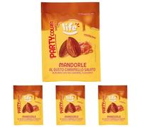 Life | PARTYCOLARI DOLCI Mandorle Gusto Caramello Salato, Snack Croccante, Perfetto Come Arricchitore di Dolci, Non Fritto, 80g (Confezione da 4)