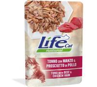 LIFE PET CARE Natural Cat Busta Multipack 30x70G TONNO CON MANZO